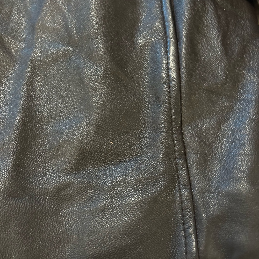 Worthington dark brown genuine leather jacket winter grunge goth - Picture 9 of 11